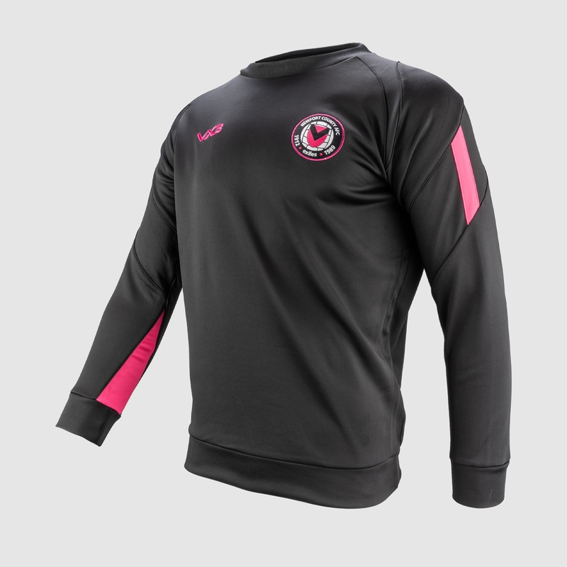 Newport County AFC 24/25 Training Sweatshirt Youth Black/Pink