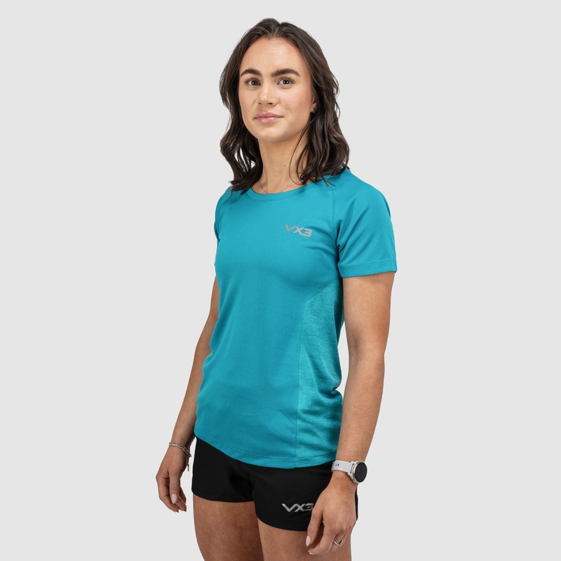 Aurora Tee Ladies Azure Blue