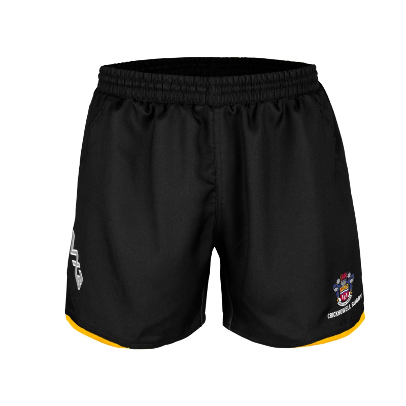 Crickhowell RFC Black/Amber Prima Shorts