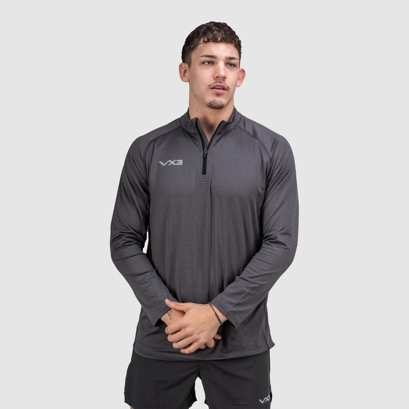 Velocity Quarter Zip Sweat -  Pewter