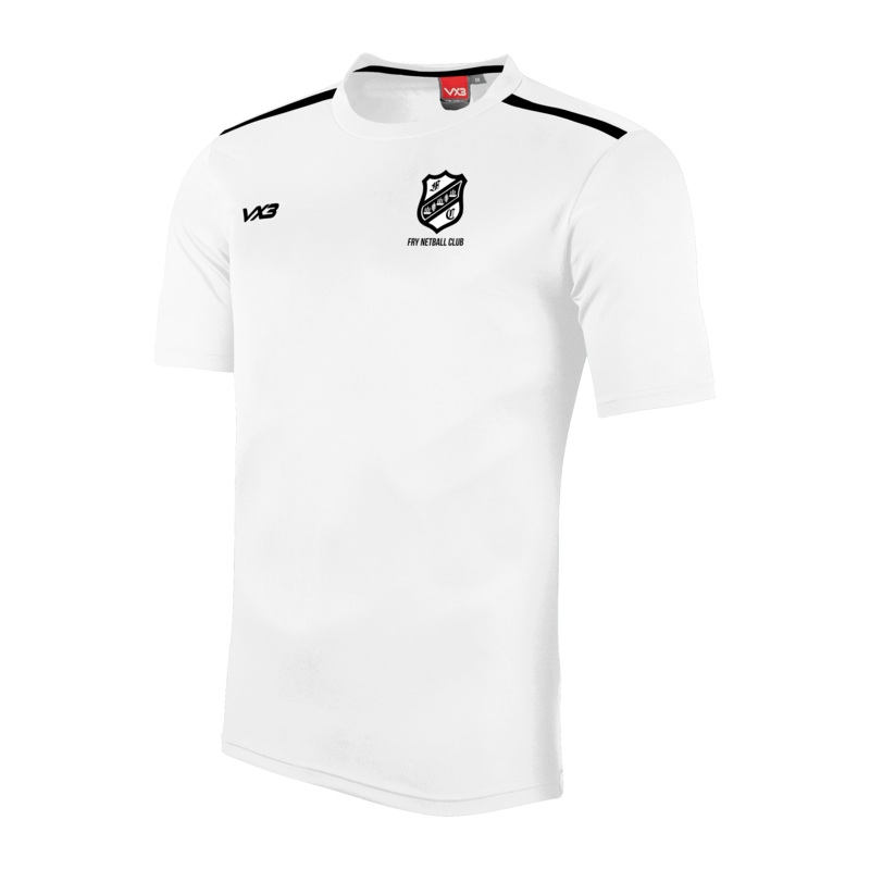 Fry Netball Club Fortis Tee White/Black