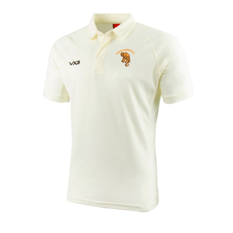 North Perrot Cricket Club Cricket Whites Short Sleeve Shirt