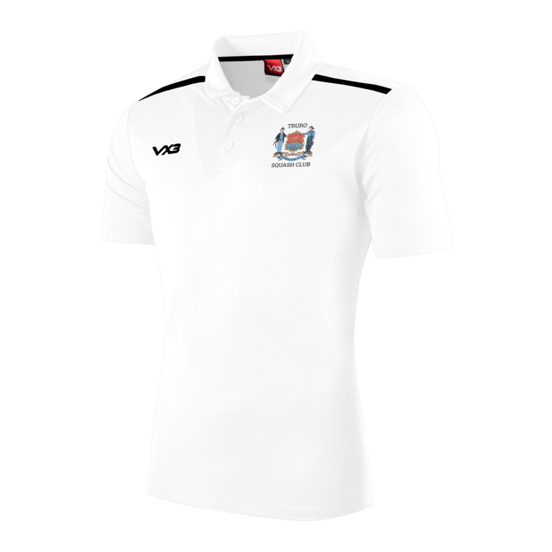 Truro Squash Club White Fortis Polo