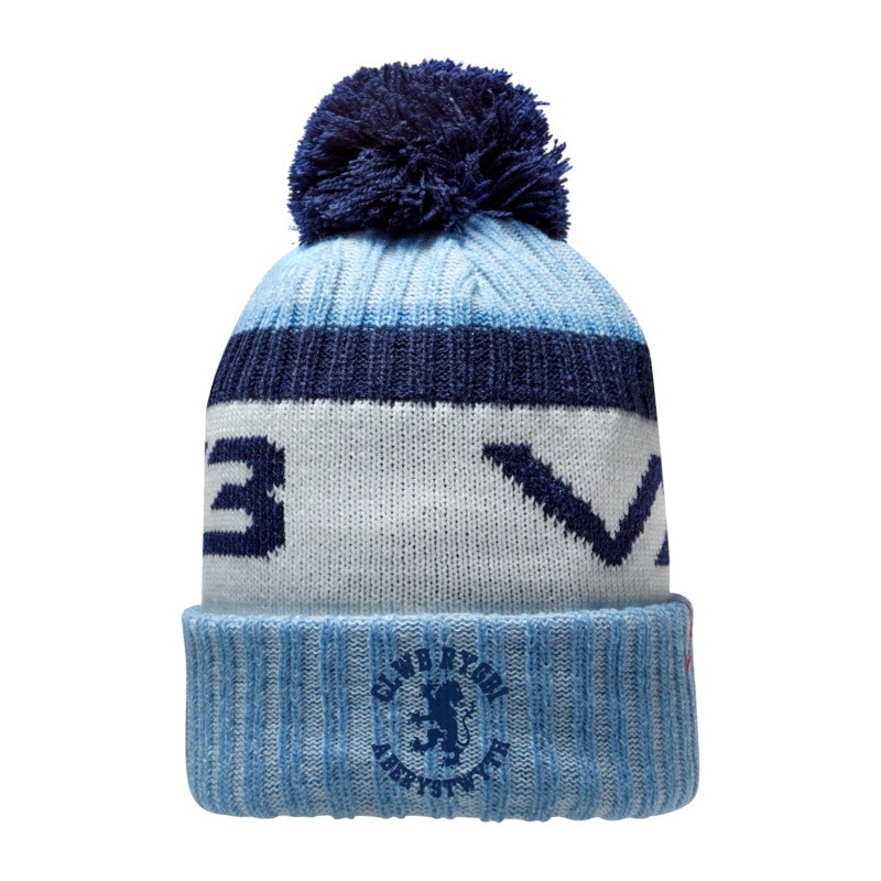 Aberystwyth RFC Marl Bobble Hat Sky/Antique White/Navy