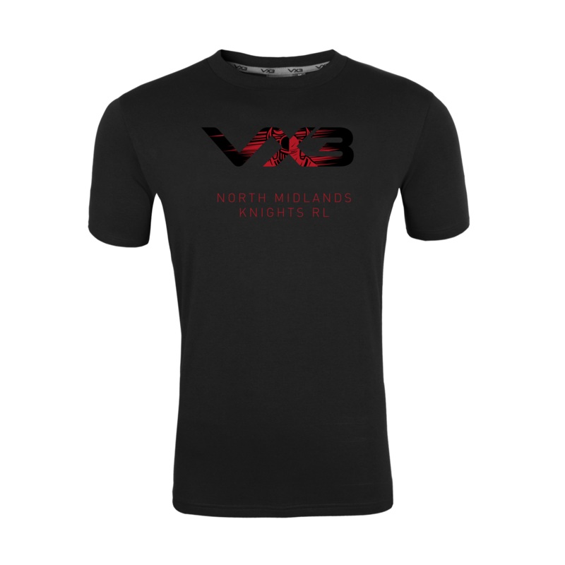 North Midlands Knights RL Black Invicta Club Tee