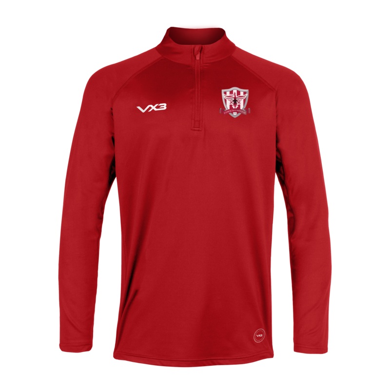 Exmouth United FC Primus Quarter Zip Red