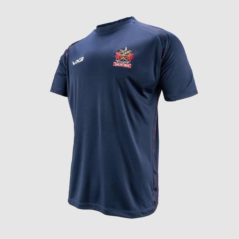 Oldham RLFC 2025 Quadrigo Training Tee Navy/Red
