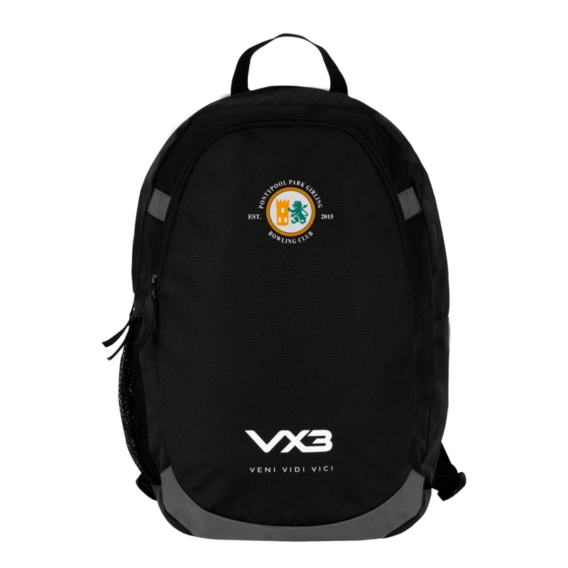 Pontypool Park Bowls Club Performance Backpack Black/Dark