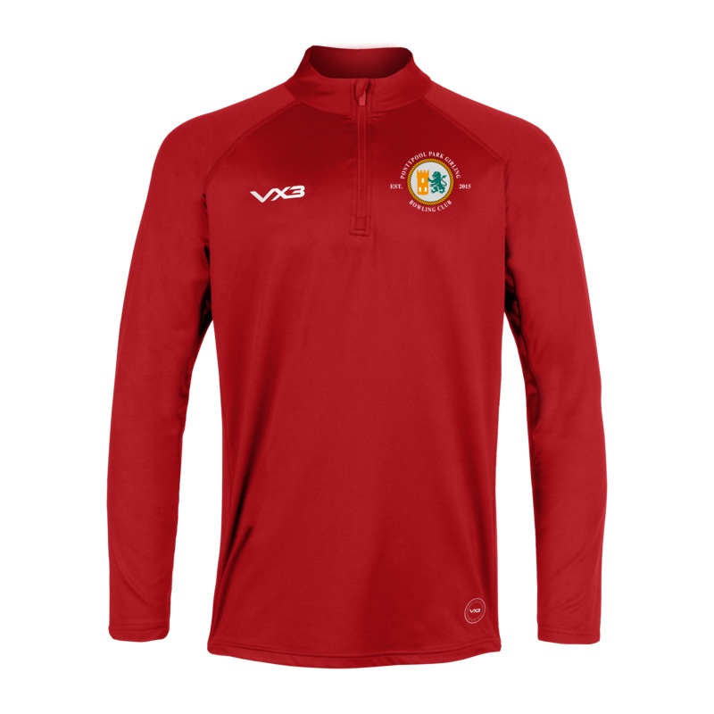 Pontypool Park Bowls Club Primus Quarter Zip Red