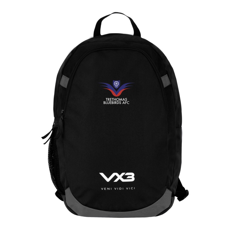 Trethomas Bluebirds FC Black Performance Backpack