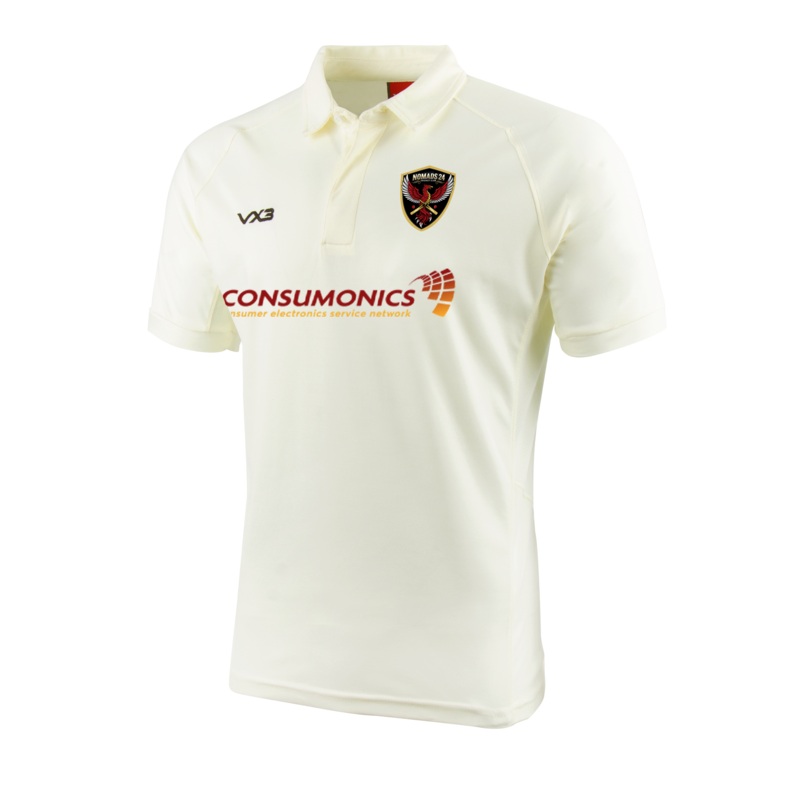Nomads 24 Cricket Club Cricket Whites Short Sleeve Shirt