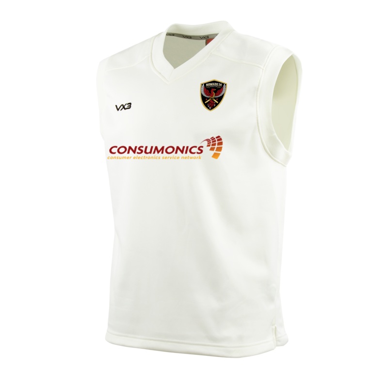Nomads 24 Cricket Club Cricket Whites Slipover Elite