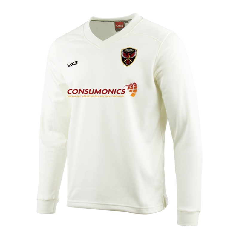 Nomads 24 Cricket Club Cricket Whites Sweatshirt Elite