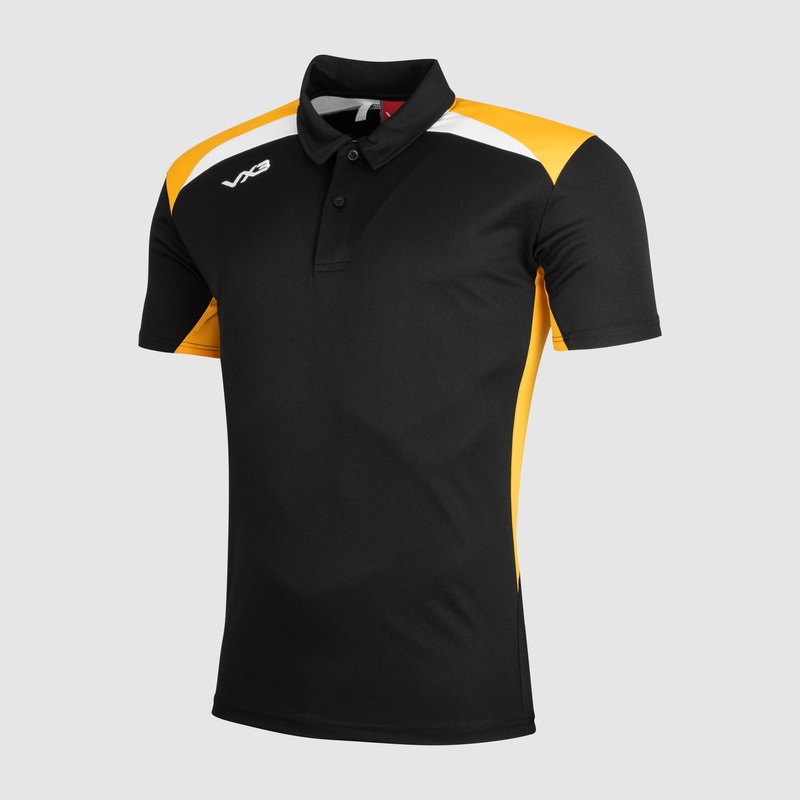 Novus Youth Polo Black/Amber/White