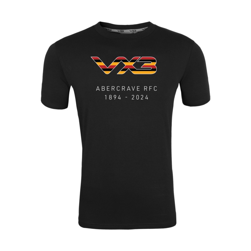 Abercrave RFC Black Invicta Tee