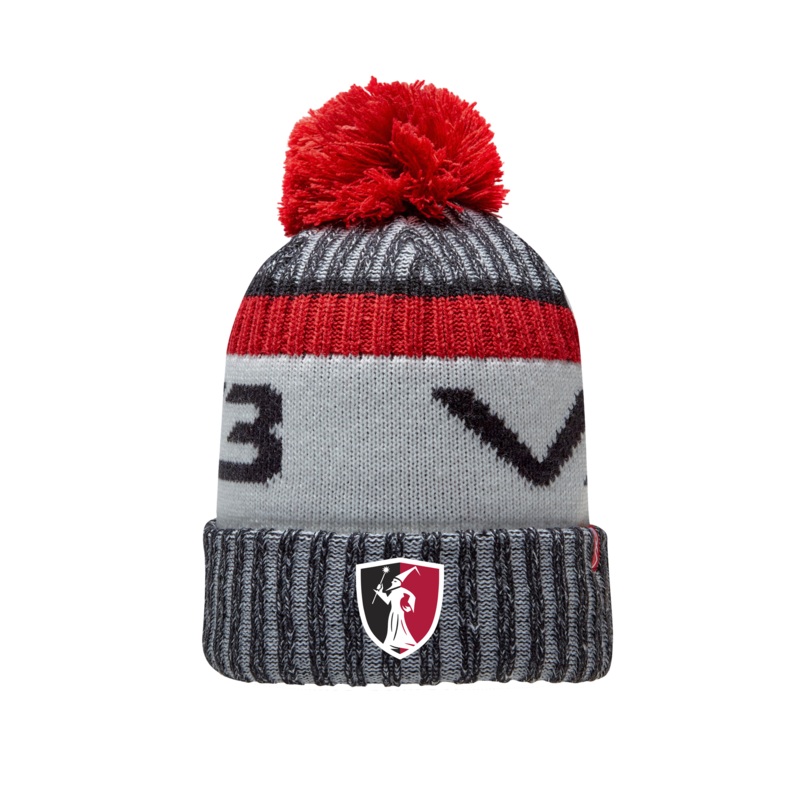 Aberavon RFC Fleece-Lined Bobble Hat Black/Red/Antique