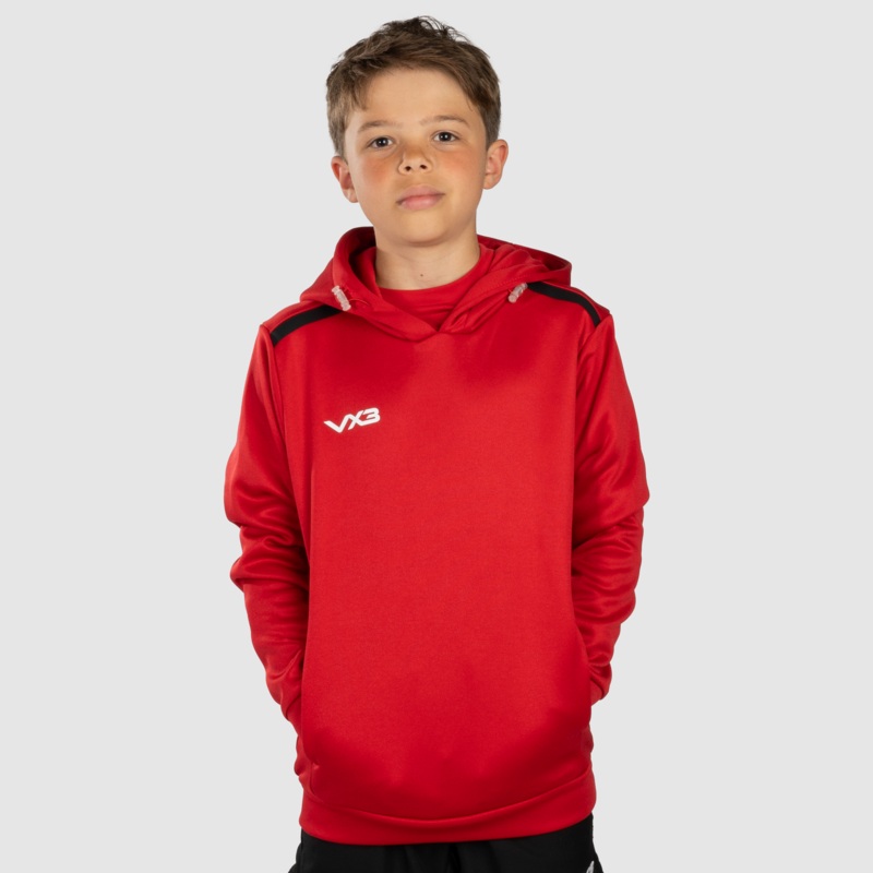 Fortis Youth Hoodie Red/Black