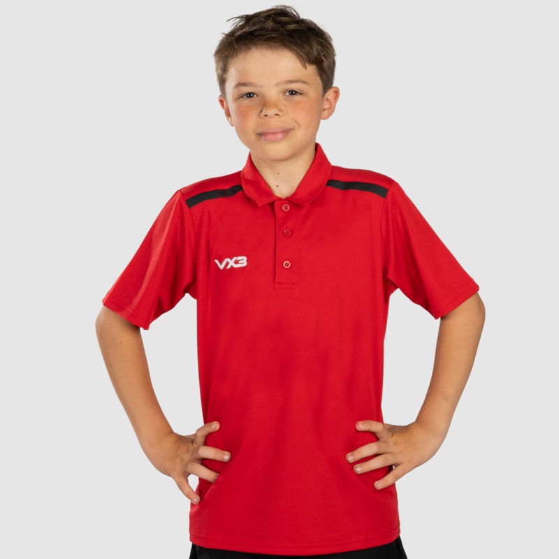 Fortis Youth Polo Red/Black