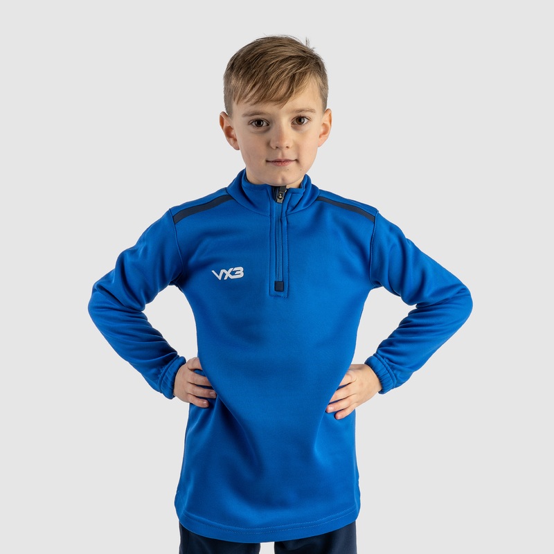 Fortis Youth Quarter Zip Sweat Royal/Navy