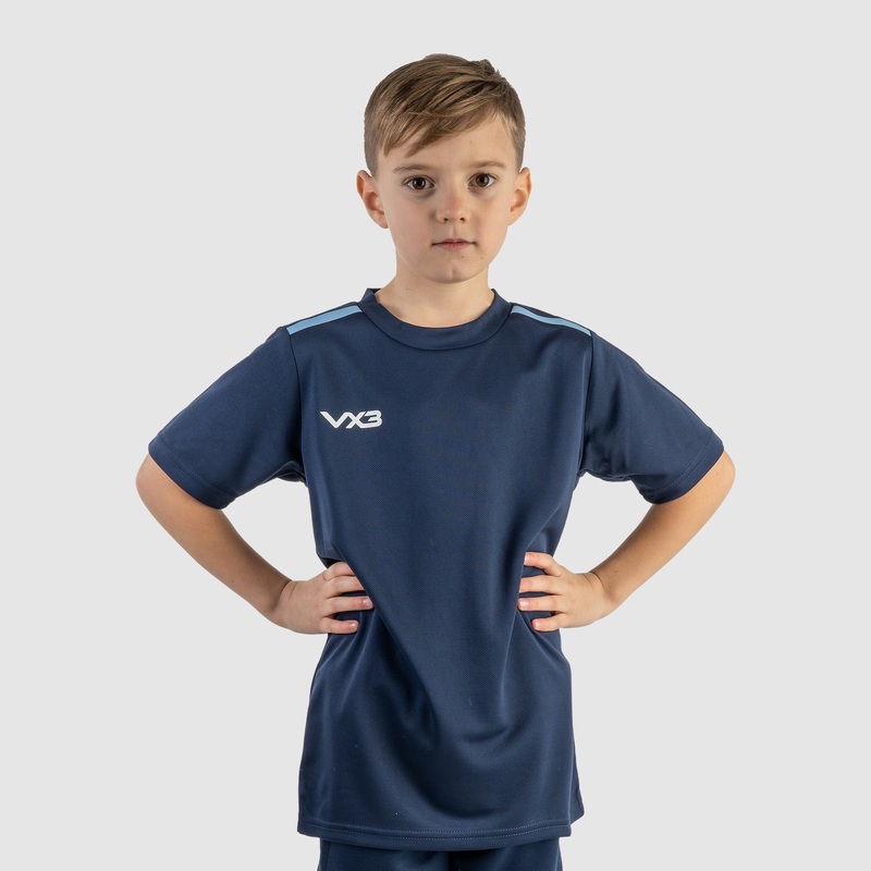 Fortis Youth Tee Navy/Sky