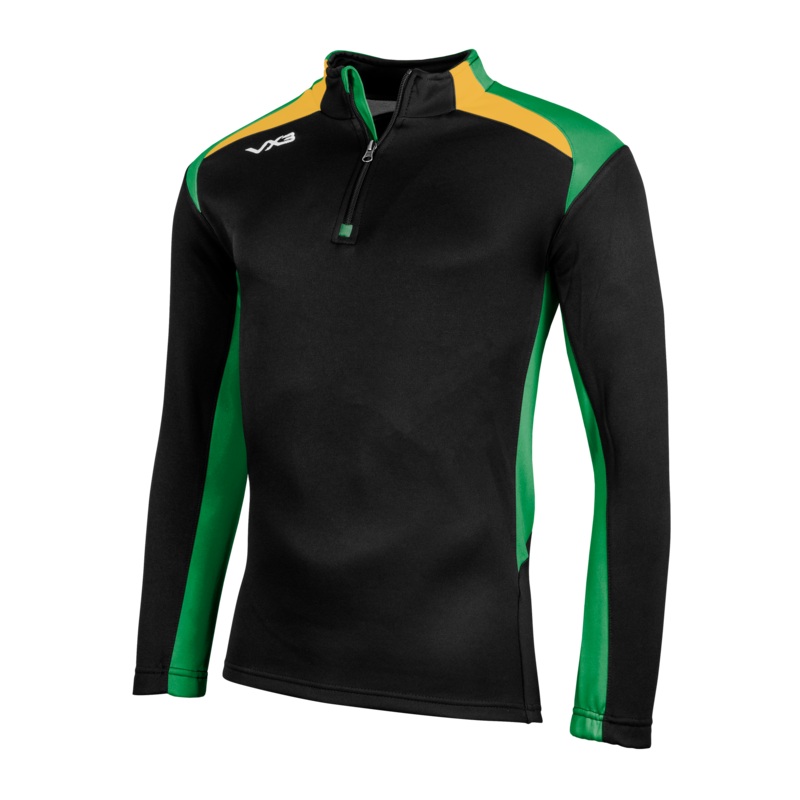 Novus Half Zip Sweat Black/Emerald/Amber