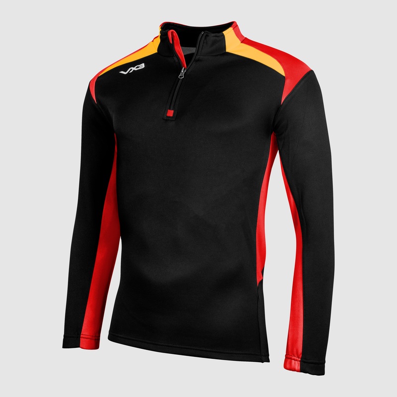 Novus Quarter Zip Sweat Black/Red/Amber