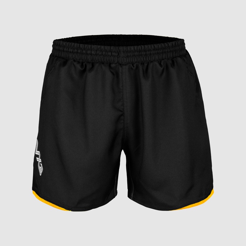 Prima Youth Rugby Shorts Black/Amber