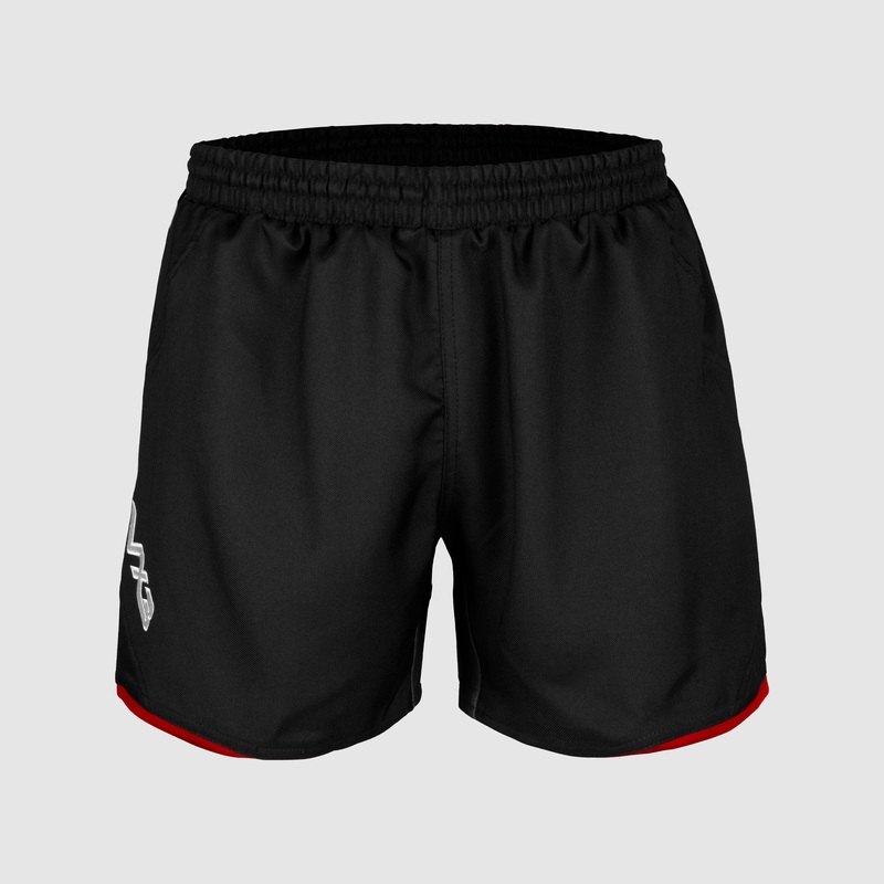 Prima Youth Rugby Shorts Black/Red