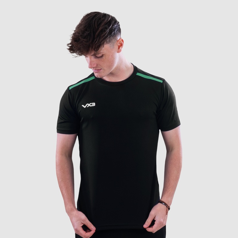 Fortis Tee Black/Emerald