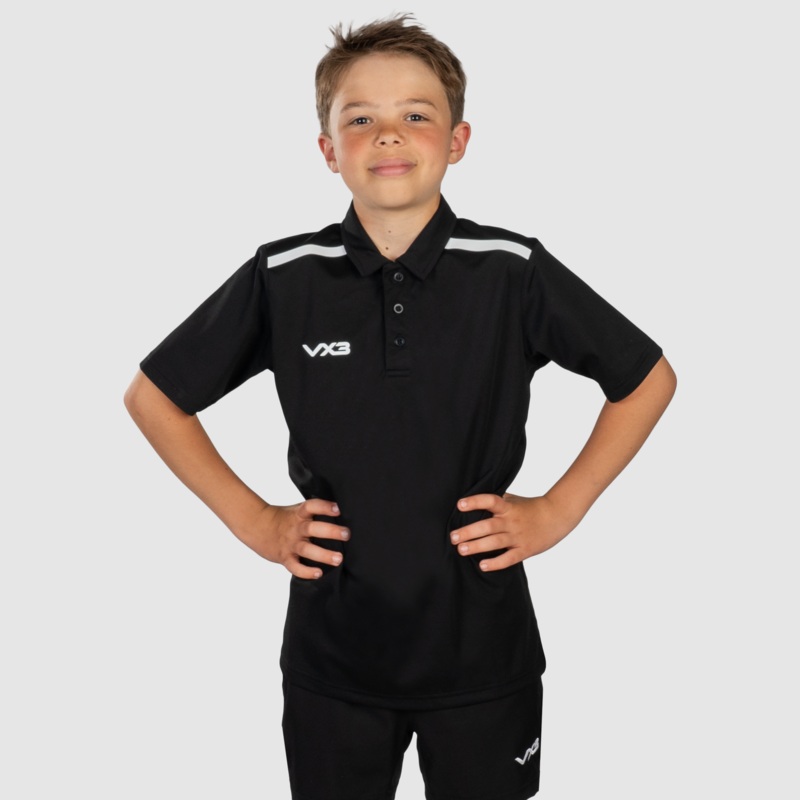 Fortis Youth Polo Black/White