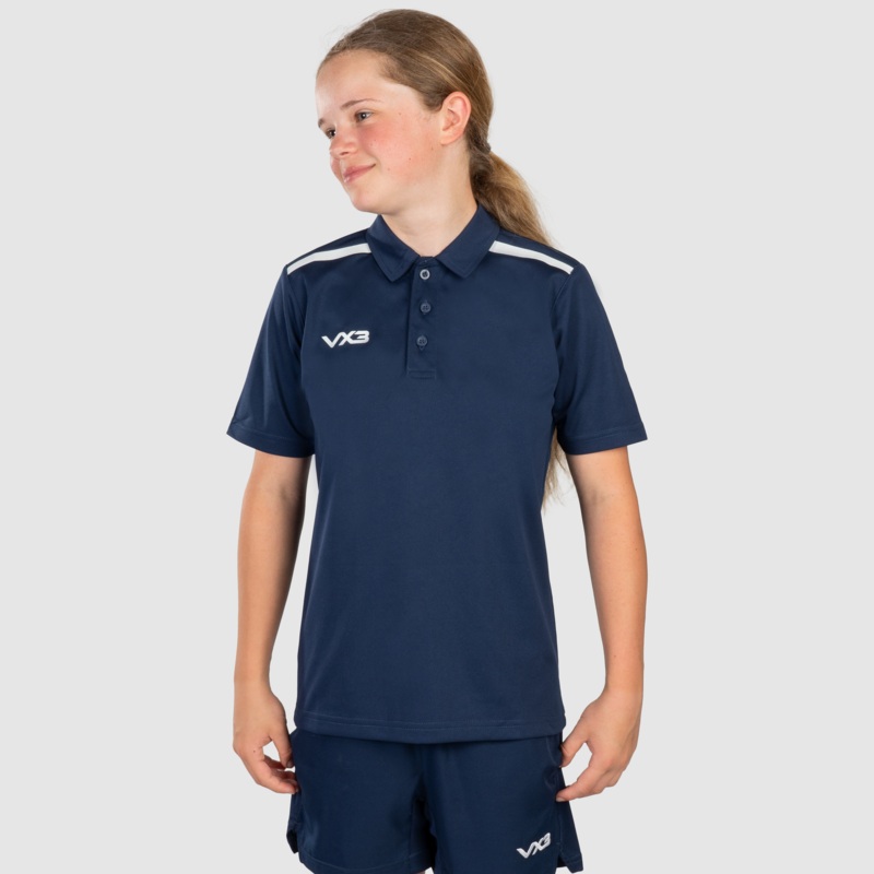 Fortis Youth Polo Navy/Sky