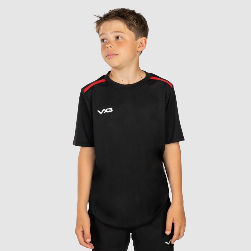 Fortis Youth Tee Black/Red
