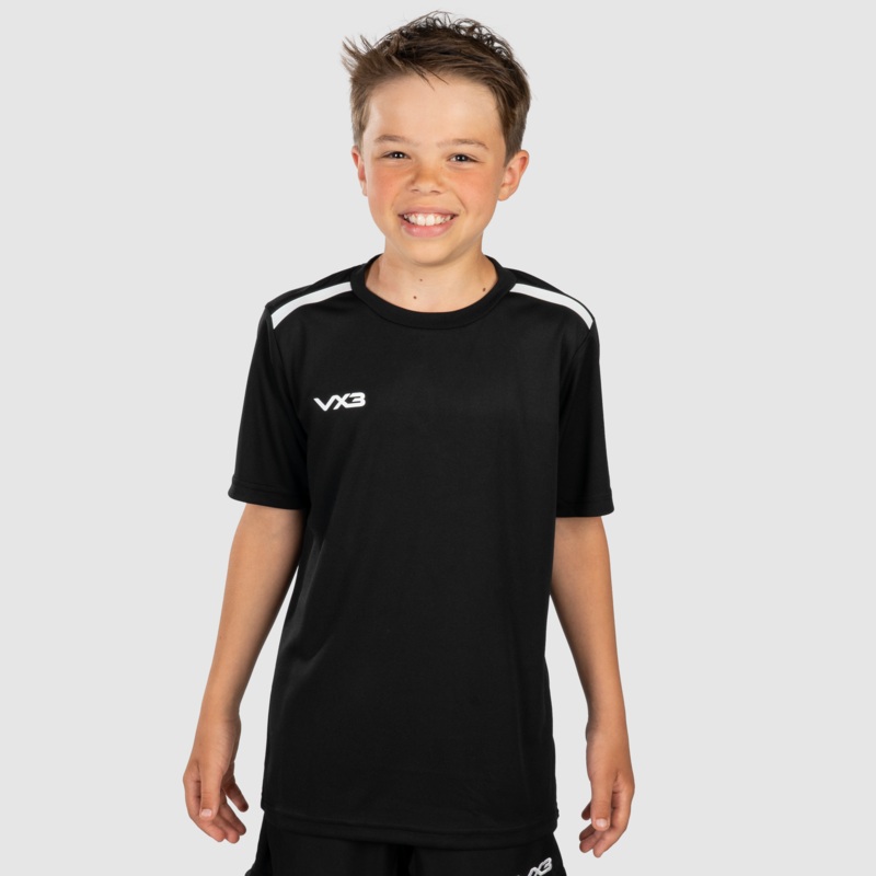Fortis Youth Tee Black/White