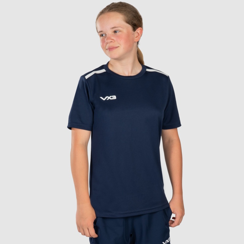 Fortis Youth Tee Navy/White