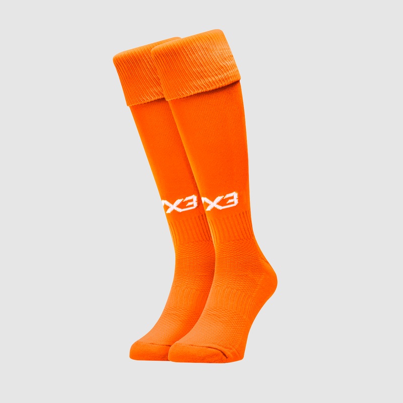 Youth Plain Playing Socks Orange