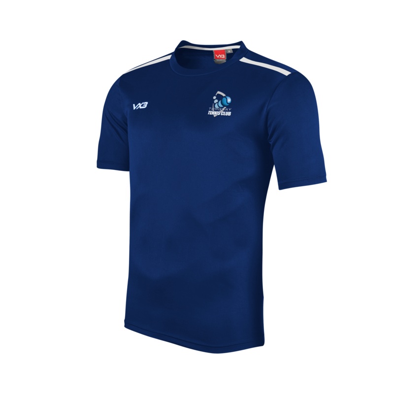 Torquay Tennis Club Fortis Tee Navy/White