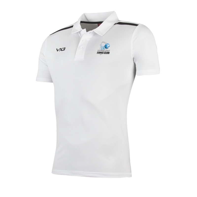 Torquay Tennis Club Fortis Youth Polo White/Black