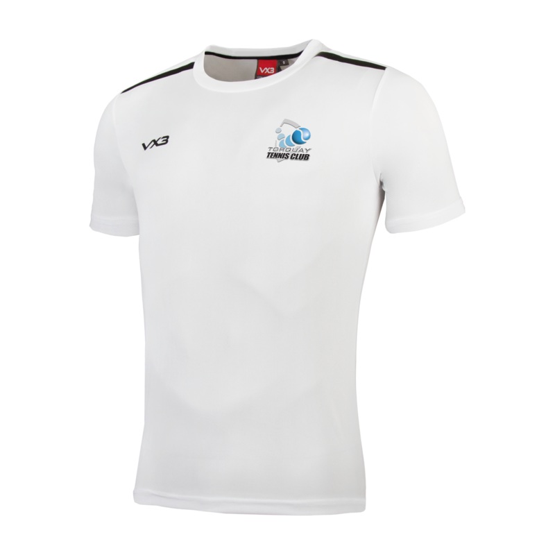 Torquay Tennis Club Fortis Tee White/Black