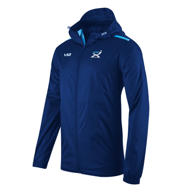 WIMX Tennis Fortis Full Zip Rain Jacket Navy/Sky
