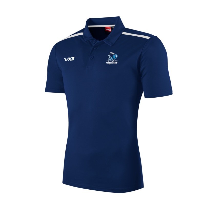 Torquay Tennis Club Fortis Youth Polo Navy/White