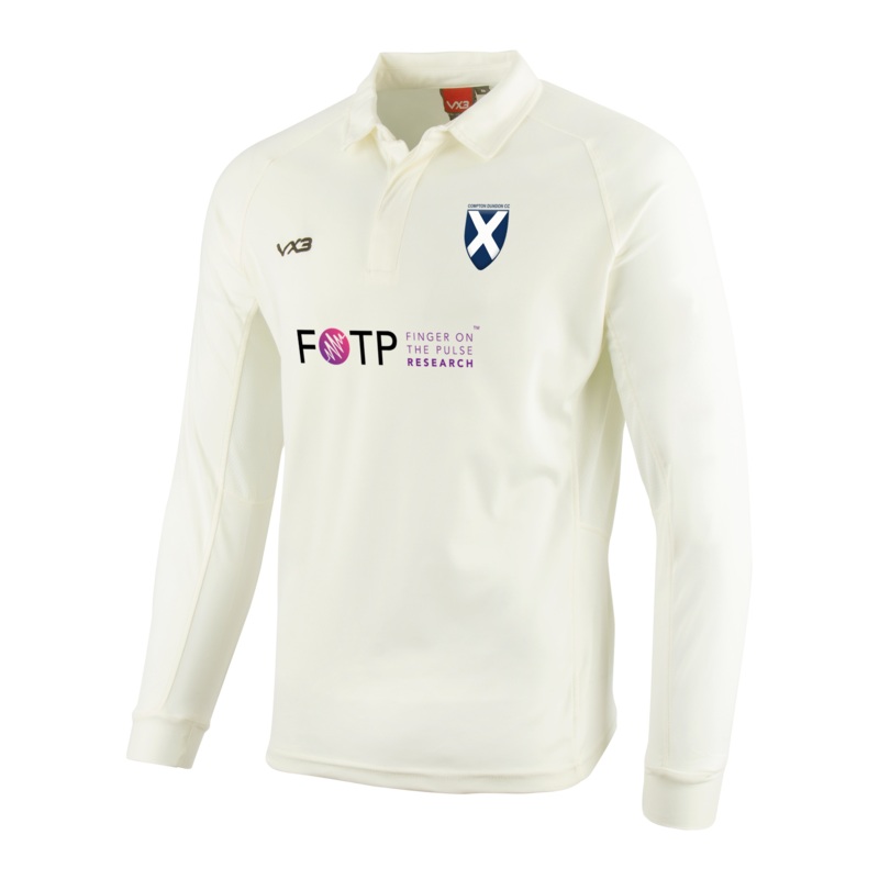 Compton Dundon Cricket Club Whites Youth L/S Shirt