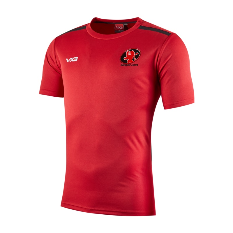 Glasgow Lions Touch Team Fortis Tee Red