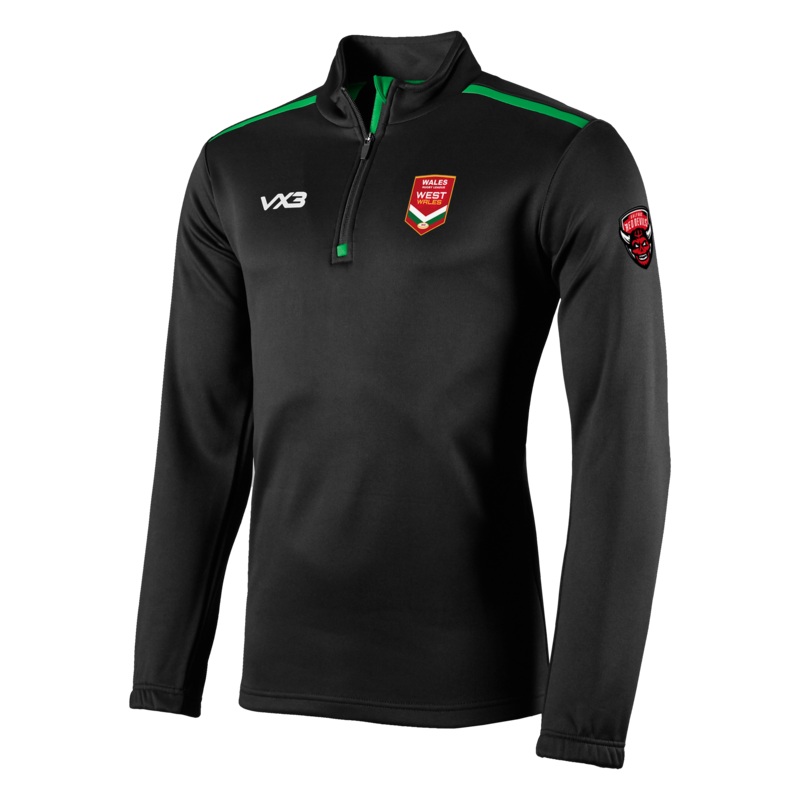 West Wales Rugby League Fortis Half Zip Sweat