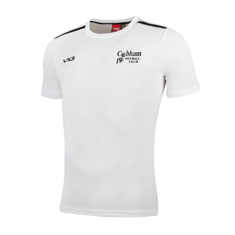 Cobham Netball Club Fortis Tee White/Black