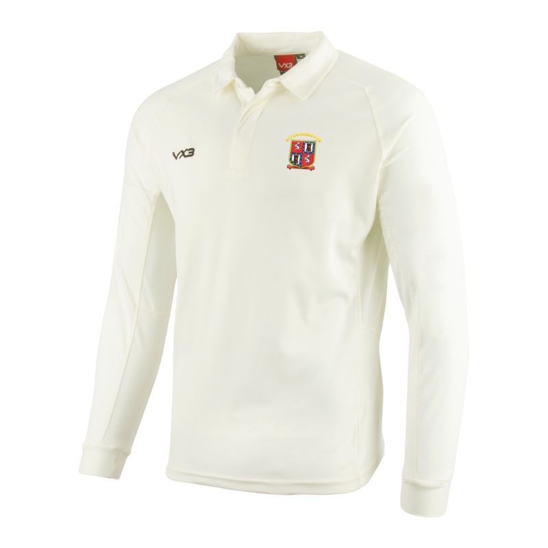 Gravesend Grammar School Cricket Whites Youth L/S Shirt