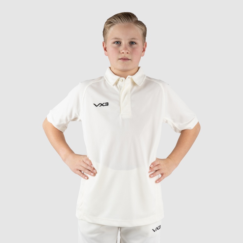 Cricket Whites Youth Short Sleeve Shirt