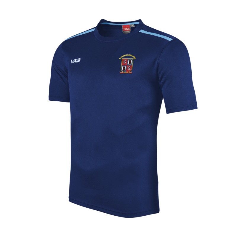 Gravesend Grammar School Fortis Tee (Navy/Sky)