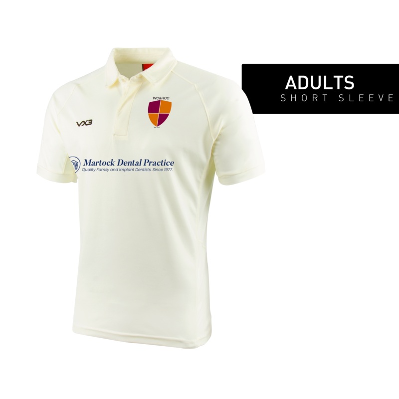 West Coker and Hardington Cricket Club Cricket Whites Short Sleeve Shirt