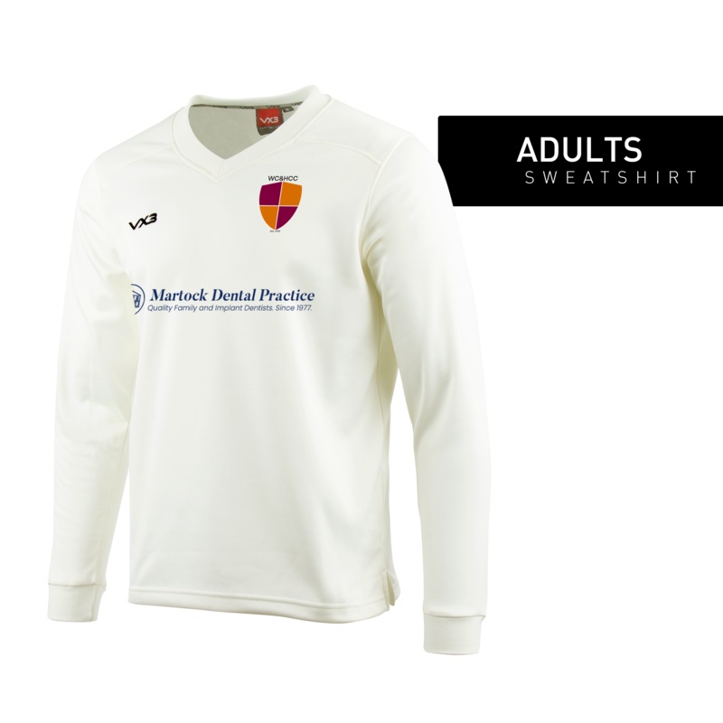 West Coker and Hardington Cricket Club Cricket Whites Sweatshirt Elite