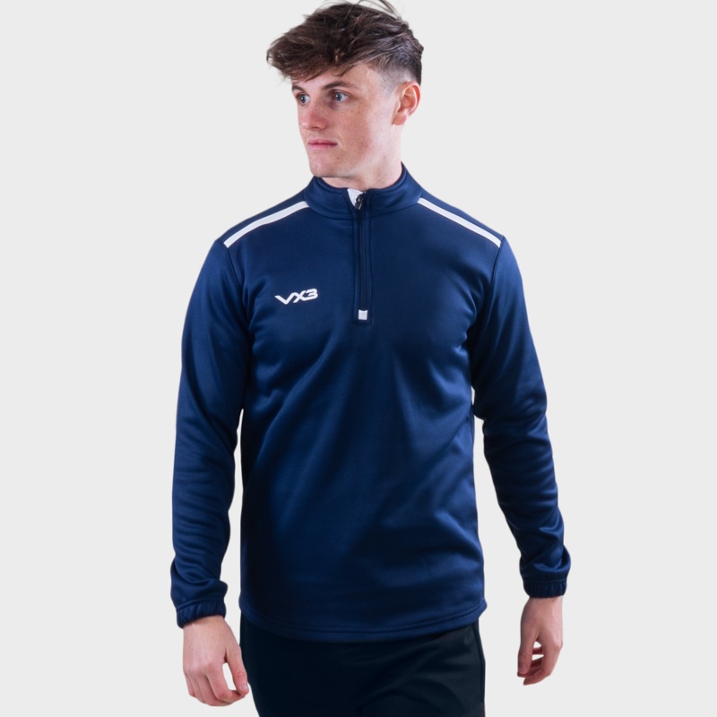 Fortis Quarter Zip Sweat Navy/White